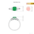 thumbnail image 5 of ANGARA Natural Vintage Style Cushion Emerald Solitaire Engagement Ring in 14K White Gold for Women (Size-6mm) | May Birthstone, Birthday, Anniversary, Jewelry Gift for Women | Natural Emerald Ring, 5 of 10