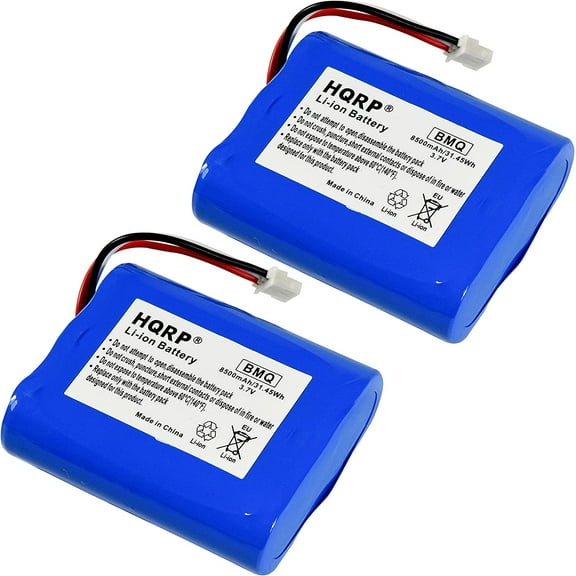 HQRP 2-Pack Battery Compatible with ADT 300-10186, Honeywell Pro 7, AI05-2, AIO7-1, AIO7-2, PROA7, PROA7PLUS, ADT7AIO, ADT5AIO, ADT2X16AIO Command Smart Security Panel 3OO-1O186