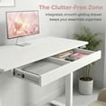 thumbnail image 2 of CHITOOMA Electric Standing Desk with Built-in Drawer, 44" x 24" Adjustable Height Computer Desk, 4 Memory Presets for Home Office, White, 2 of 8