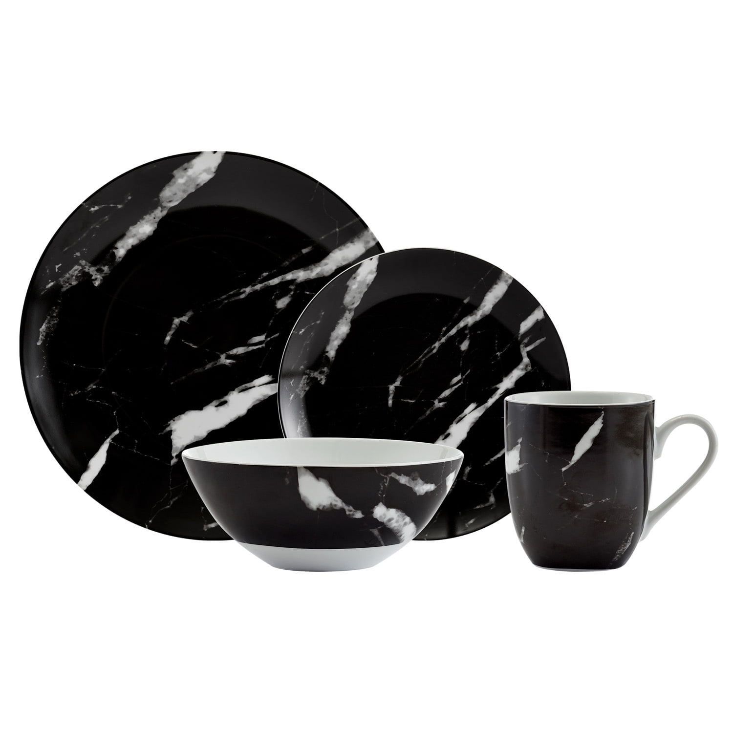 Black Marble Dinner Set