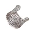thumbnail image 4 of Brazalete étnico retro con ranuras anchas y cuentas grabadas en plata y turquesa para mujer (1 unidad, multicolor), 4 of 4