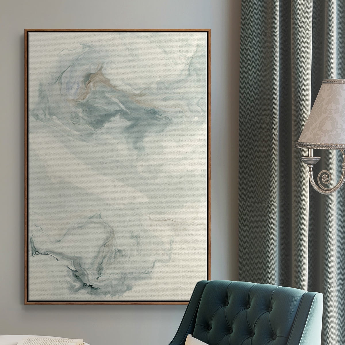 Untitled Framed Premium Gallery Wrapped Canvas - Ready to Hang - 25 x 37 - Walnut Floating Frame