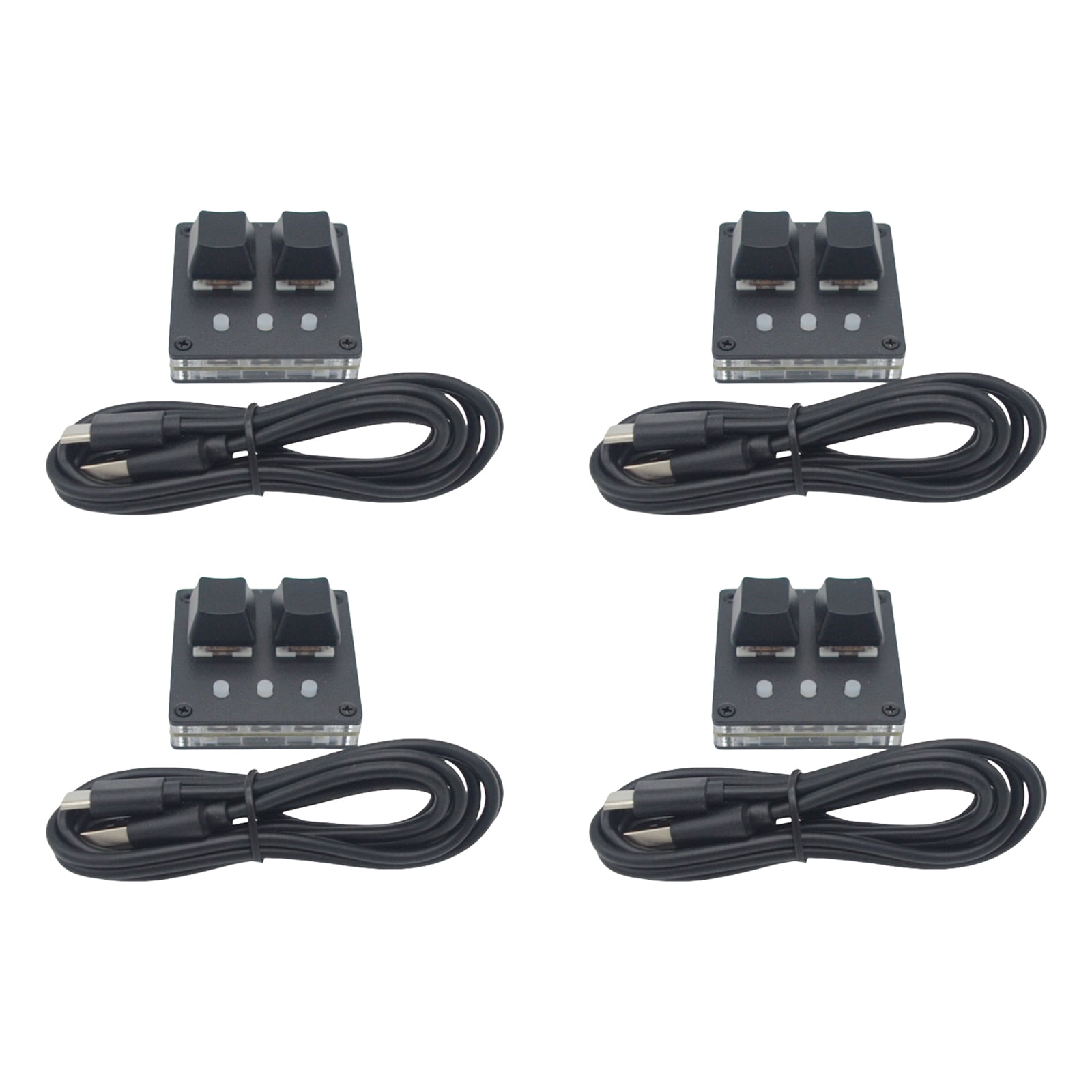 Innovative 2 Key Small Keyboard Switches Optional with Color Light TypeC Connection for Gaming and Professional Use