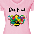 thumbnail image 4 of Inktastic Autism Awareness Bee Kind Women's V-Neck T-Shirt, 4 of 5