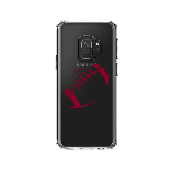 DistinctInk Clear Shockproof Hybrid Case for Samsung Galaxy S9 (5.8" Screen) - TPU Bumper, Acrylic Back, Tempered Glass Screen Protector - South Carolina Football - Garnet, Black