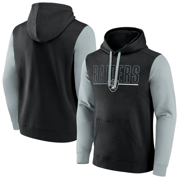 Men's-Fanatics Black Las Vegas Raiders Big & Tall Outline Pullover Hoodie