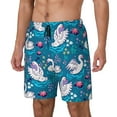thumbnail image 1 of Fotbe Swan On The Pond Men’s Swim Trunks Quick Dry Swim Shorts Board Shorts with Mesh Lining-Medium, 1 of 6