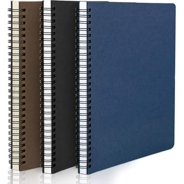 EUSOAR College Ruled Spiral Notebook, A5 3packs 5.5"X8.3" 120 Pages Lined Travel Writing Journal, Memo Notepad Sketchbook, Students Office Business Subject Diary Ruled Spiral Book Journal-3 Colors