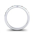 thumbnail image 3 of Diamond-Capitals 0.30 Carat Round Cut Blue Topaz & Garnet Gemstone Fancy Engagement Eternity Band for Women 14K White Gold Size 6, 3 of 8