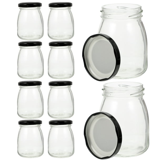 10pcs Sealed Glass Jars Clear Yogurt Jars with Lids Glass Pudding Jars  Yogurt Jars 