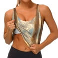 thumbnail image 3 of Fotbe Golden Drapes Pillars Clouds Sujetador Deportivo Largo sin Aros para Mujer con Almohadillas y Soporte Medio, Transpirable y Absorbente, Camiseta Tipo Chaleco o Tank Top-X-Large, 3 of 8