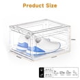 thumbnail image 5 of FDDAI 6 Pack Clear Shoe Storage Boxes with Lid, Large Stackable Plastic Shoe Organizer Bins, Hard Transparent Sneaker Display Case with Magnetic Door for Closet Cabinet, 5 of 6