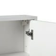 thumbnail image 5 of Basicwise Armoire de Rangement Murale pour Salle de Bain avec Miroir, Tablette Ouverte et 2 Tablettes Ajustables, Blanc, 5 of 5