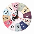 thumbnail image 3 of Vintage Round MDF Clock - Battery Not Included, -use Wall/Table Decorative Clock with Stylish Patterns, Eco-friendly Timepiece for Bedroom, Living Room, Office, Perfect Housewarming or Wedding, 3 of 6