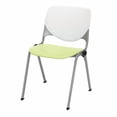 thumbnail image 5 of KFI Studios KOOL Armless Stacking Chair with Casters, White Back, Brownstone Seat, 5 of 7