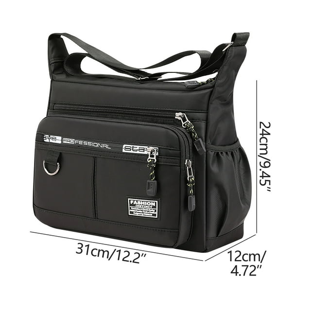 Wolfast Large-capacity Mens Backpack Shoulder Bag Wear-resistant Backpack Multi-pocket Business Casual Mens Messenger Bag