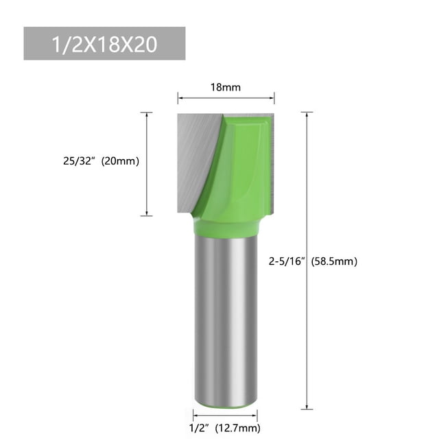 1PC 12.7mm Shank Cleaning Bottom Router Bit Milling Cutter Engraving Woodworking