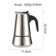 thumbnail image 3 of Aminojy Stainless Steel Stovetop Coffee Maker Pot for Induction Electric Ceramic Stove Stainless Steel Stovetop Maker 9 Cups, 3 of 9