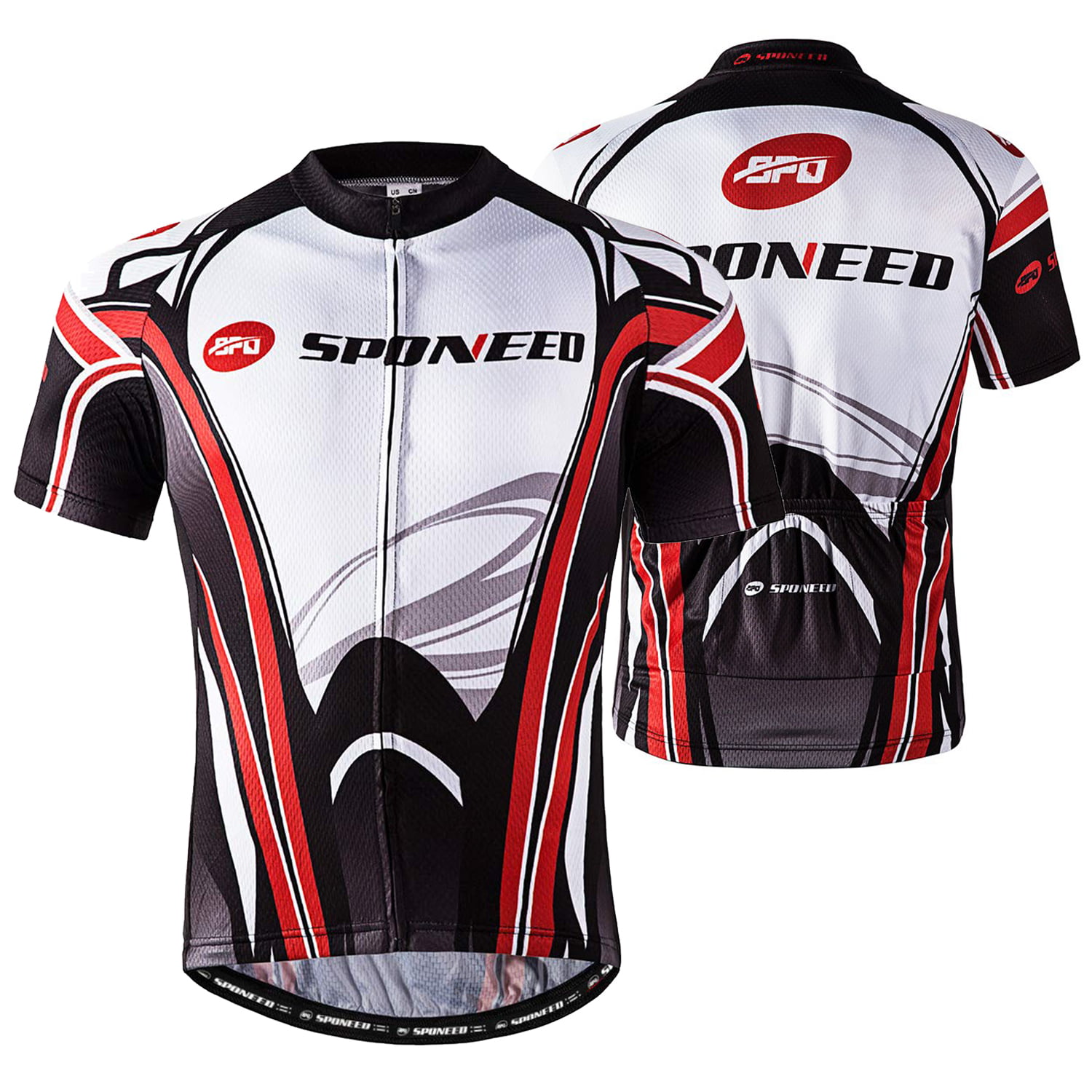 Dooy Men's Cycling Bike Jersey Thermal Biking Shirt Long Sleeve Bicycle Shirts with Full Zipper and Rear Pockets 