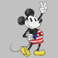 thumbnail image 2 of Women's Mickey & Friends Retro American Peace Sign Graphic Tee Athletic Heather Medium, 2 of 4