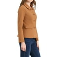 thumbnail image 4 of Unique Bargains Women's Button Decor Casual Peter Pan Collar Peplum Blazer, 4 of 6