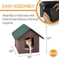 thumbnail image 3 of K&H Pet Products Outdoor Kitty House Cat Shelter (Unheated) Log Cabin Design 19 X 22 X 17 Inches, 3 of 8