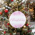 thumbnail image 5 of Welcome Sign for Front Door, Pink Merry Christmas Round Metal Wall Art Wreaths, Winter Snowflake Xmas Outdoor Indoor Wall Hanging Sign for Porch Decor Housewarming Gifts 5.9 Inch, 5 of 8