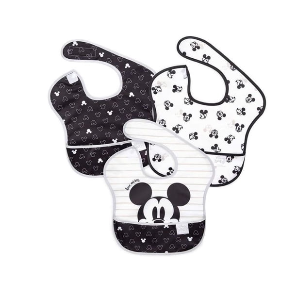 Bumkins Bibs, Disney Mickey Mouse SuperBibs 3-Pack for Baby and