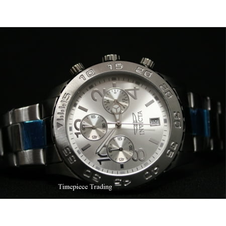 Invicta 1278 Men's II Collection Chronograph Silver Dial Stainless Steel Watch