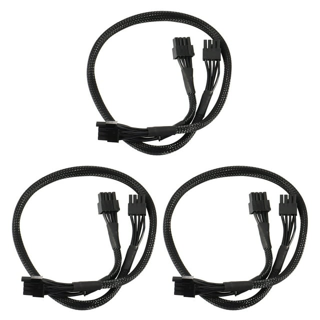 3X Psu 8Pin A Dual 8Pin (6 + 2) Pin PCIe Cable de Fuente de Alimentación Modular para Supernova G2 G3 P2 T2 GS