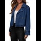 thumbnail image 3 of Gabardina Vaquera Cruzada para Mujer, Estilo Vintage, con Cuello Entallado, para Oficina, con Cinturón en los Puños Azul Oscuro L, 3 of 9