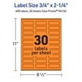 thumbnail image 6 of Avery Printable Rectangle Labels, Bright Orange, 0.75" x 2.25", 600ct, 6 of 11