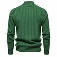 thumbnail image 4 of ZCFZJW Men's Slim Fit Mock Turtleneck Pullover Sweater Fall Lightweight Casual Long Sleeve Basic Cable Knitted Thermal Sweaters Green L, 4 of 5