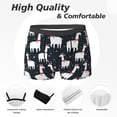 thumbnail image 2 of Men's Boxer Briefs, cute alpacas Lamas snowflakes black Soft Comfy Mens Underwear Boxer Briefs Breathable With Widen Waist, 2 of 7