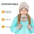 thumbnail image 4 of OZERO Warm Winter Hat and Gloves Scarf Set, Beanie Hat Winter Gloves Fleece Lining Boys / Girls, 4 of 7