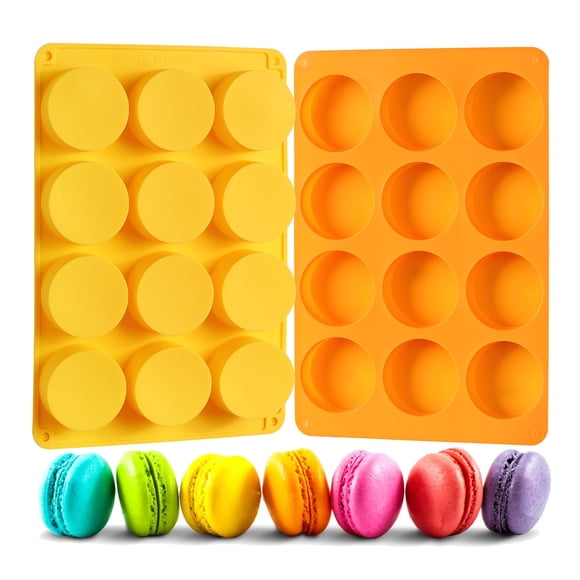 Molde de silicona para hornear Ohola de 12 cavidades para galletas tipo Oreo