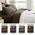 thumbnail image 4 of Southshore Fine Living, Inc. 7-Piece Split King Sheets Sets for Adjustable Bed, Chocolate Brown, 4 of 9