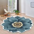 thumbnail image 4 of Yeetfub Welcome Funny Cute Doormat Door Mat Welcome Friends Doormat Funny Doormat New Home Door Mat 3D Special Shaped Cute Flower Floor Door Mat Indoor Rugs Diameter 60cm Multicolor 24"x24", 4 of 5