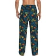 thumbnail image 3 of Uemuo Hawaiian Style Pattern Men's Wide Leg Palazzo Lounge Pants with Pockets Light Weight Loose Comfy Casual Pajama Pants-Large, 3 of 9