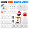 thumbnail image 1 of El sistema de alarma de seguridad KERUI Tuya Smart WIFI GSM funciona con Alexa Home, Detector de movimiento antirrobo, puerta de humo, Sensor de ventana, cámara IP Tan Jianjun unisex, 1 of 2