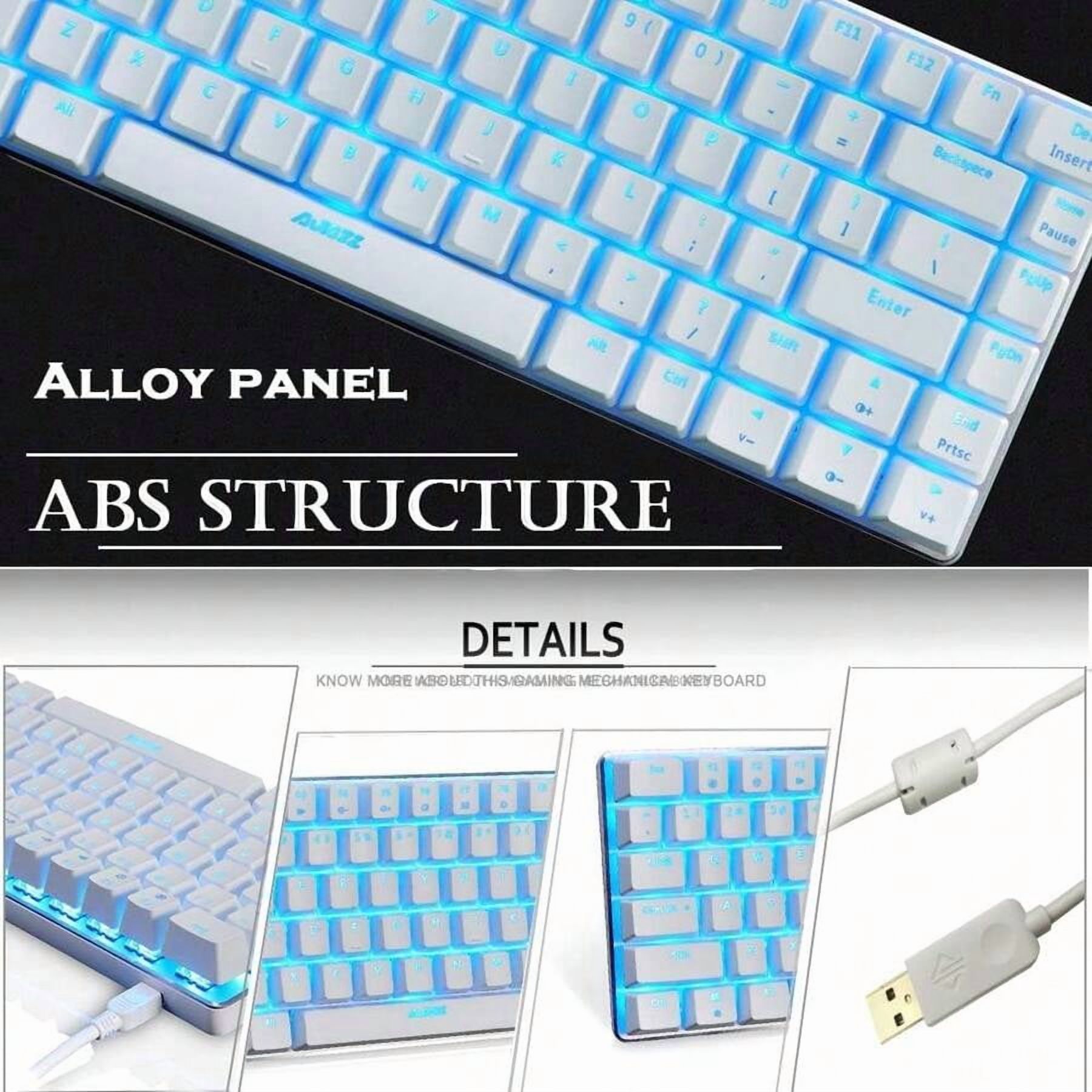 80% Mechanical Gaming Keyboard And Mouse Mousepad,3 In 1 Gaming Set,Rainbow LED Backlit,RGB 12000 DPI Lightweight Gaming Mouse With Honeycomb Shell,Large Mouse Pad For PC Gamer