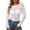White, variant on Women's Lace Mesh Blouse Long Sleeve Date Night Top Black XXL