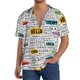 thumbnail image 1 of Fotbe Hello Camisa Estampada de Manga Corta para Hombre, Casual de Verano, Estilo Playero, Sin Arrugas-Large, 1 of 5