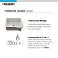 thumbnail image 4 of Houzer Platus 26 in Biscuit Fireclay Undermount Square Single Bowl Kitchen Sink - PTU-2800 BQ, 4 of 7