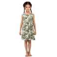 thumbnail image 6 of Girls Dress Orange Tree Sleeveless Dress for Girls Hem A-Line Casual Sundress, 6 of 7