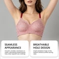 thumbnail image 4 of VISALY Women's Polka Dot Wireless Push Up Bra Comfort Support Bralette Wire Free Lifting Bra Full Coverage Supportive Bra Soft Full Support Everyday Wireless Seamless Lift Underwear Light Yellow Xl, 4 of 9