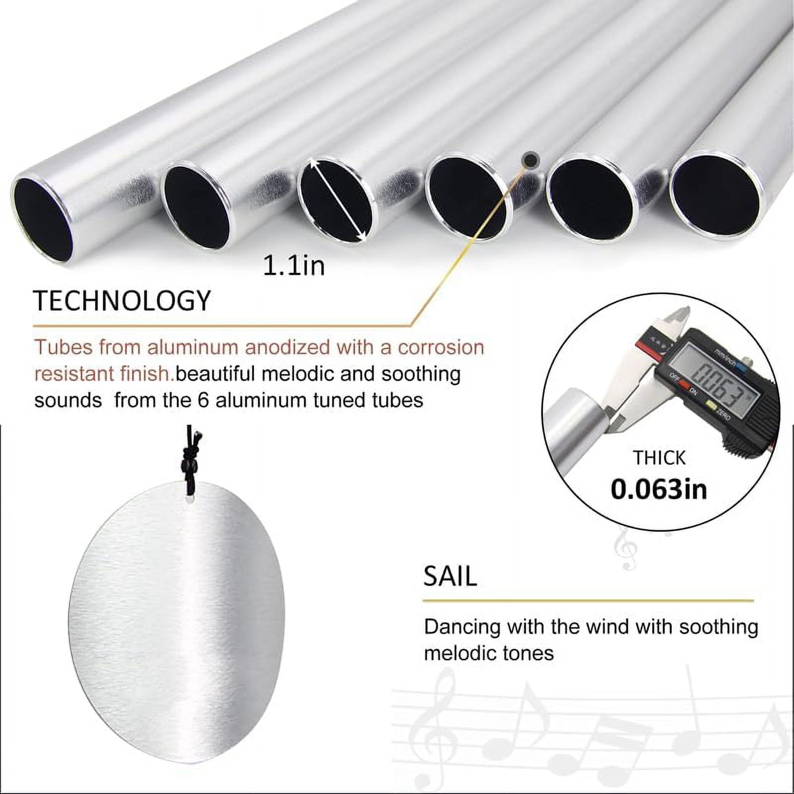 ASTARIN Premium 36-Inch Deep Tone Wind Chimes with 6 Metal Tubes - Elegant Memorial Chime for Mom, for Housewarming and Christmas Rose Gold