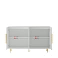 thumbnail image 6 of Aukfa Sideboards Buffet Cabinet with Drawers & Adjustable Shelves,Accent Cabinet Console Table,White, 6 of 8