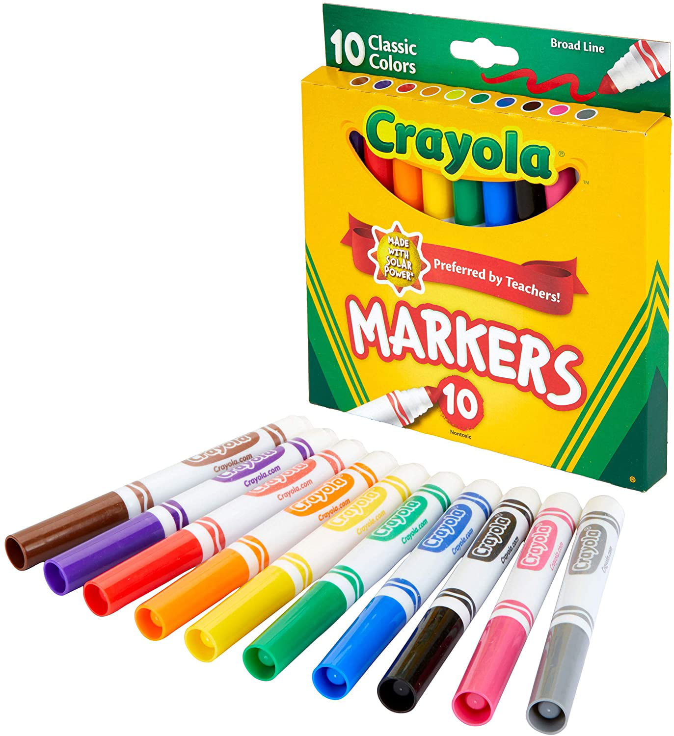 Crayola Kid's Markers Broad Line Assorted Colors 12/Box (58-7712) 509012 