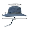 thumbnail image 5 of Summer Outdoor UV Protection Sun Hats Unisex Caps Wide Brim Removable Crown Mesh Net Adjustable Drawstring, 5 of 7
